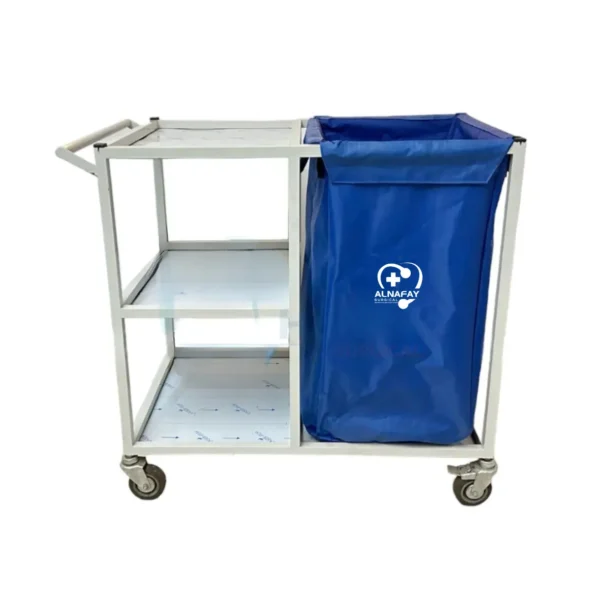 Dirty Linen Trolley with Shelves for CSSD