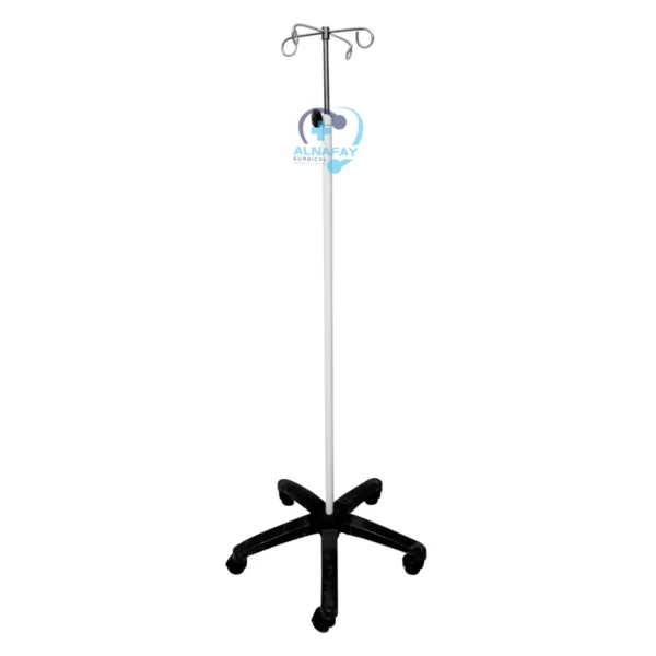IV Pole Painted with Plastic Base 4 Hooks (ANS-IV-5)