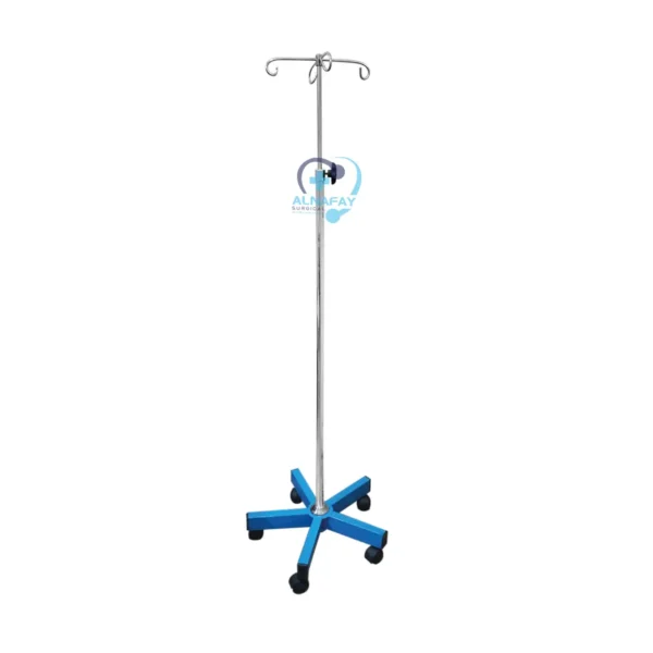 IV Pole SS with Degi Painted Base 4 Hooks (ANS-IV-4)