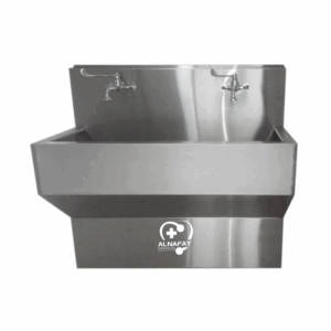 Scrub Basin Sink Double Tap 4′ ft Fix Scrub – Stainless Steel