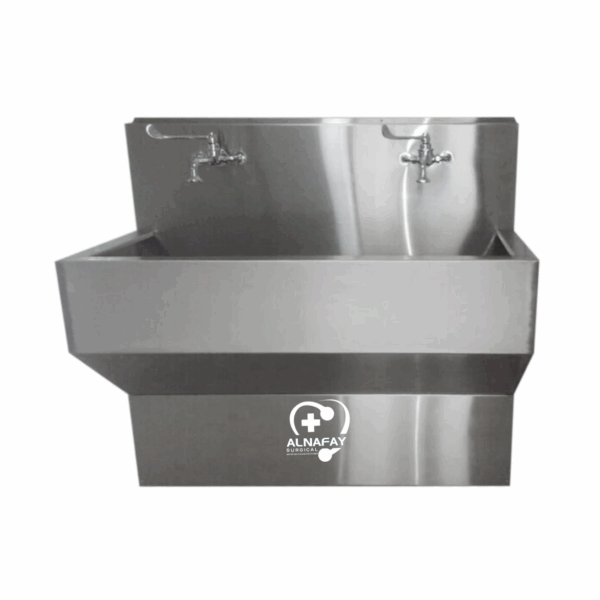 Scrub Basin Sink Double Tap 4′ ft Fix Scrub – Stainless Steel