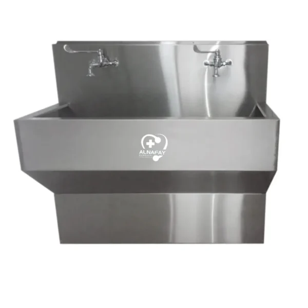 Scrub Basin Sink Double Tap 5′ ft Fix Scrub – Stainless Steel
