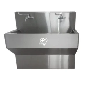 Scrub Basin Sink Double Tap 6′ ft Fix Scrub – Stainless Steel