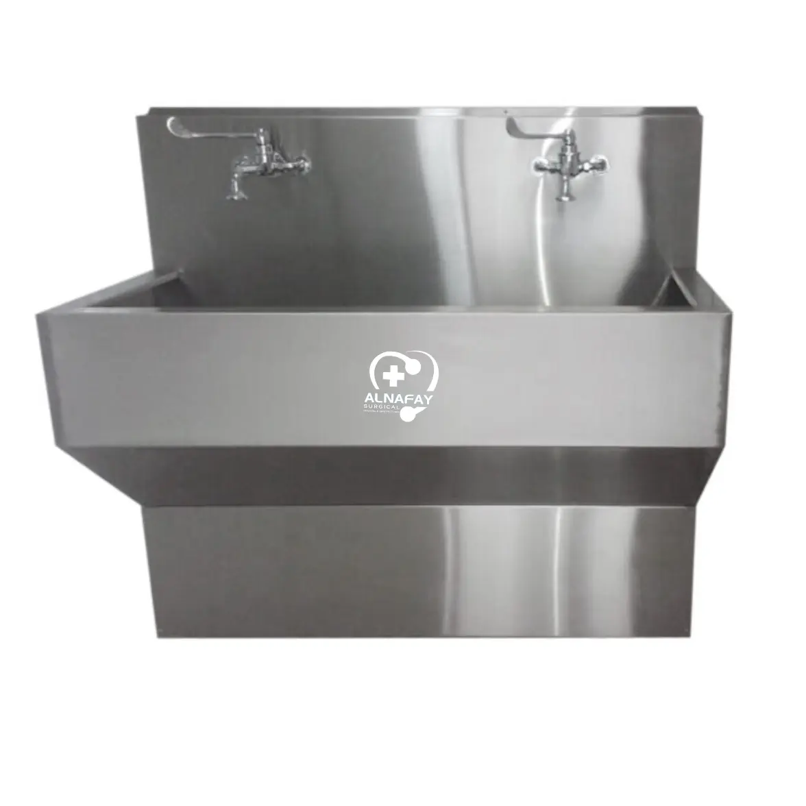 Scrub Basin Sink Double Tap 6′ ft Fix Scrub – Stainless Steel