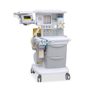 GE Aespire S5 anesthesia machine front view GE 7100 ventilator control panel close-up Anesthesia workstation in OT setup – Pakistan